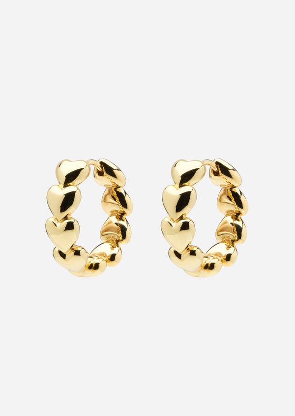 Mille Coeurs Hoops - Gold Vermeil
