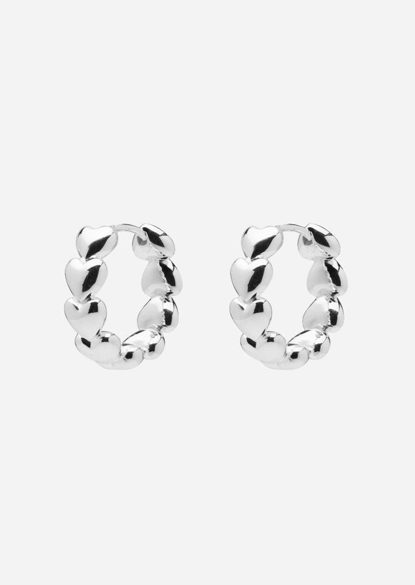 Mille Coeurs Hoops - Sterling Silver
