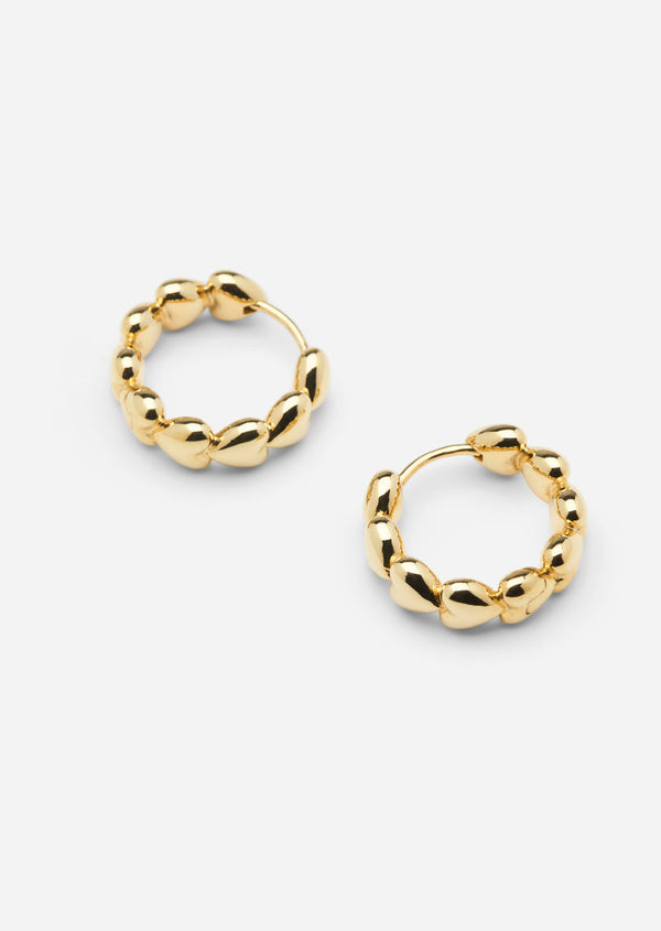 Mille Coeurs Hoops - Gold Vermeil