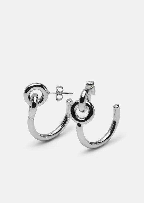 Lara Bohinc x Skultuna – Together Hoop Earrings no.1 - Silver Plated