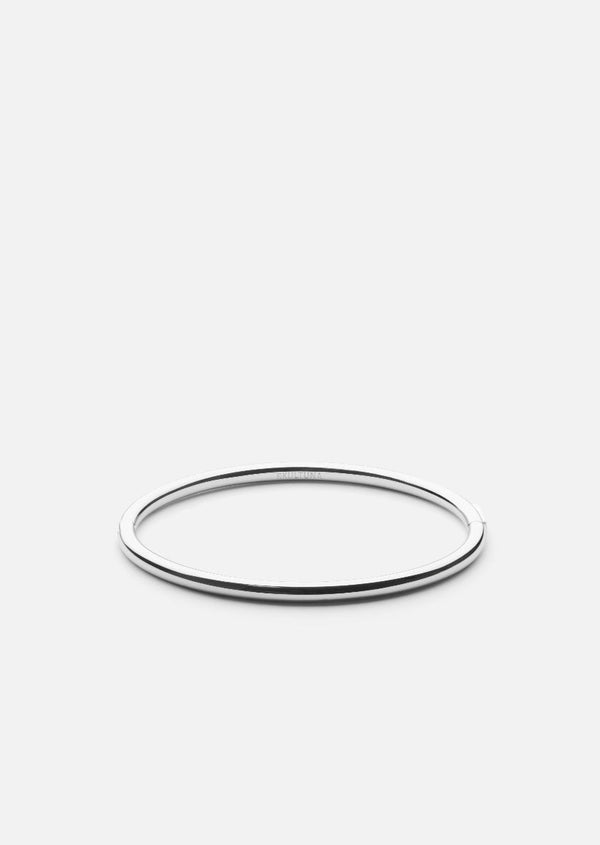 Simplicity Plain Bangle - Silver Plated