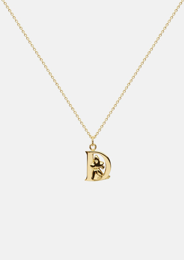 Moomin Alphabet - Gold Plated - D