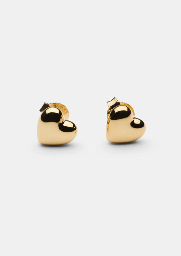 Heart Earrings – Gold Vermeil