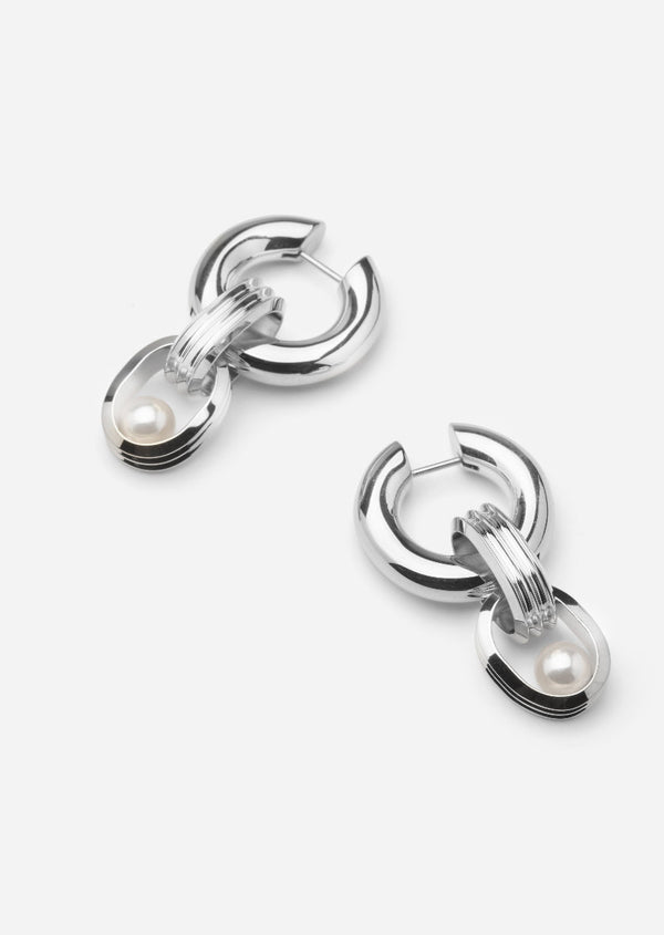 Hoop Earrings - Déco - Silver Plated