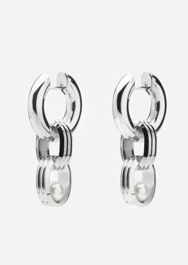 Hoop Earrings - Déco - Silver Plated