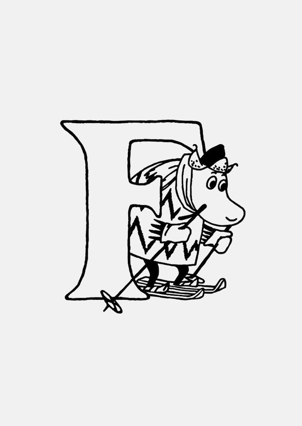 Moomin Alphabet - Silver Plated - F