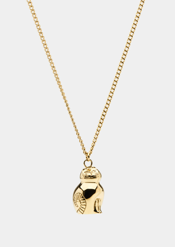 Lisa Larson x Skultuna - Cat Necklace - Gold Plated