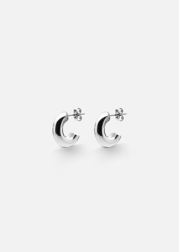Simplicity Plain Huggies - Silver Plated