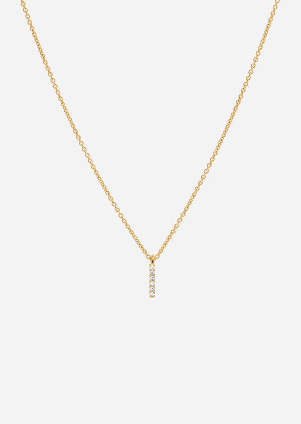 Pavé Letter - Gold Vermeil - I