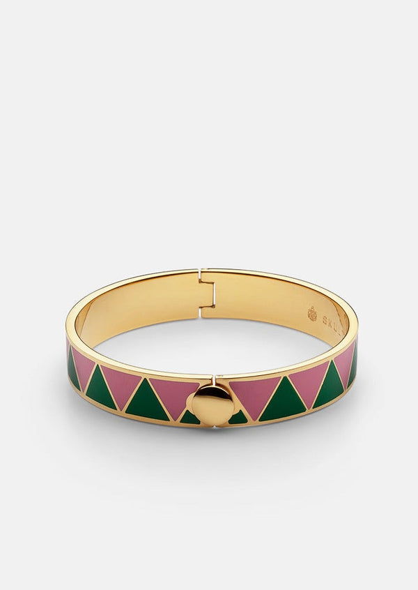 GTG Enamel Bracelet - Green & Peach