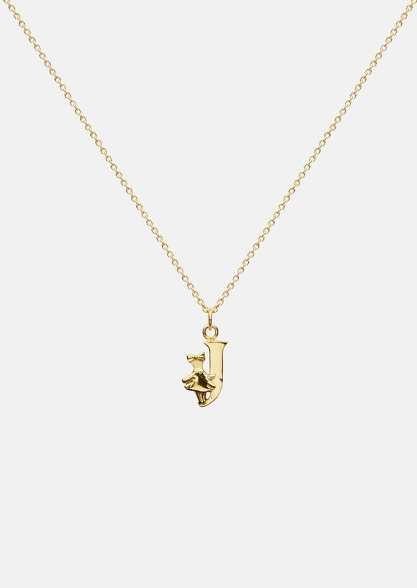 Moomin Alphabet - Gold Plated - J