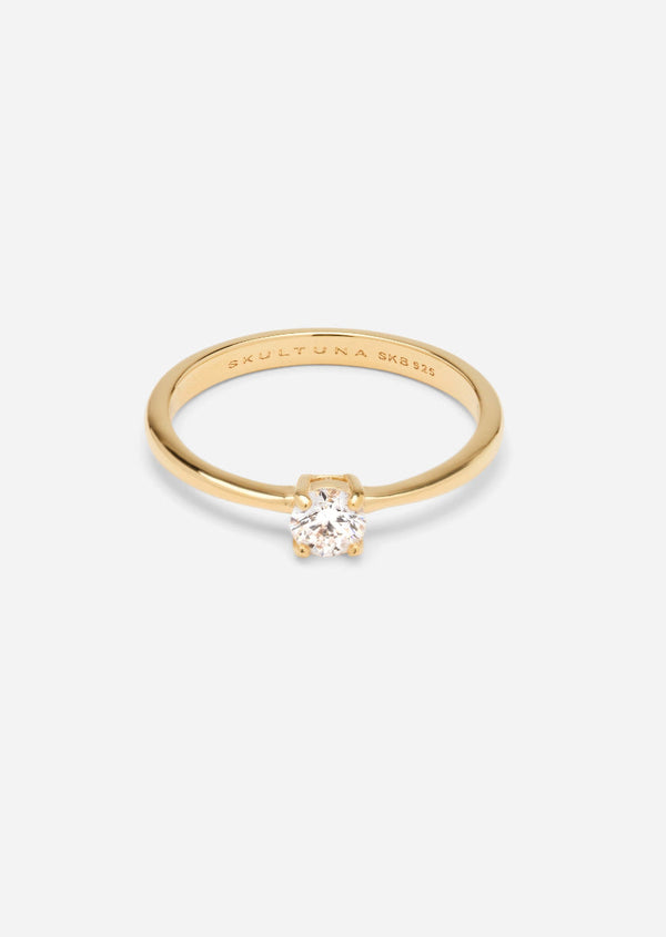 Solitaire Ring - Gold Vermeil