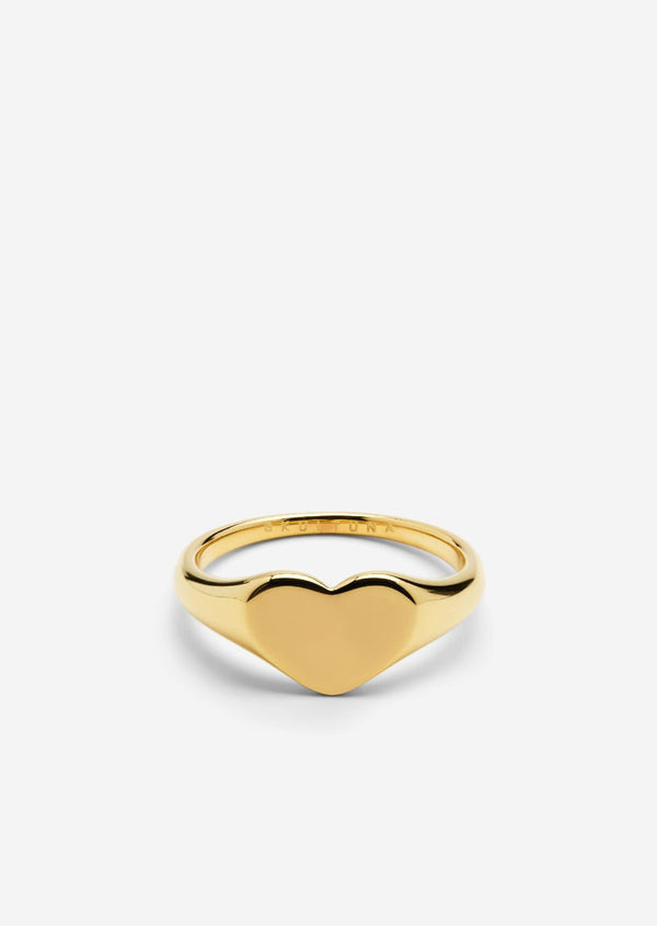 Insignia Heart Ring – Gold Plated