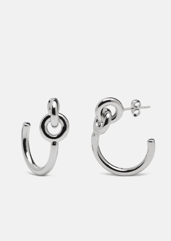 Lara Bohinc x Skultuna – Together Hoop Earrings no.1 - Silver Plated