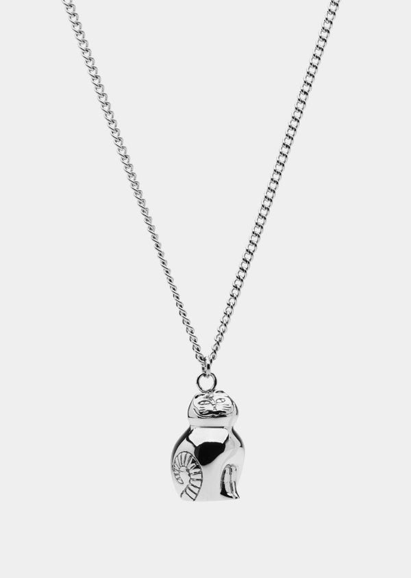 Lisa Larson x Skultuna - Cat Necklace - Silver Plated