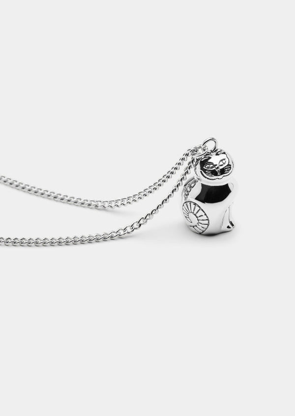 Lisa Larson x Skultuna - Cat Necklace - Silver Plated