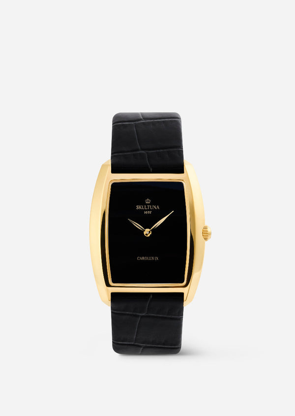 Carolus IX Black - Black Croc